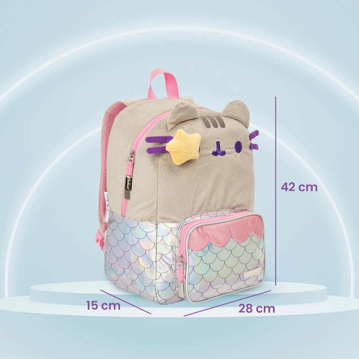 Mochila Gato Pusheen The Cat Sirena Mermaid Laptop Yadatex - Imagen 5
