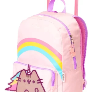 Mochila De Carrito Gato Pusheen The Cat Unicornio Pusheenicornio Con Ruedas Carro Rosa
