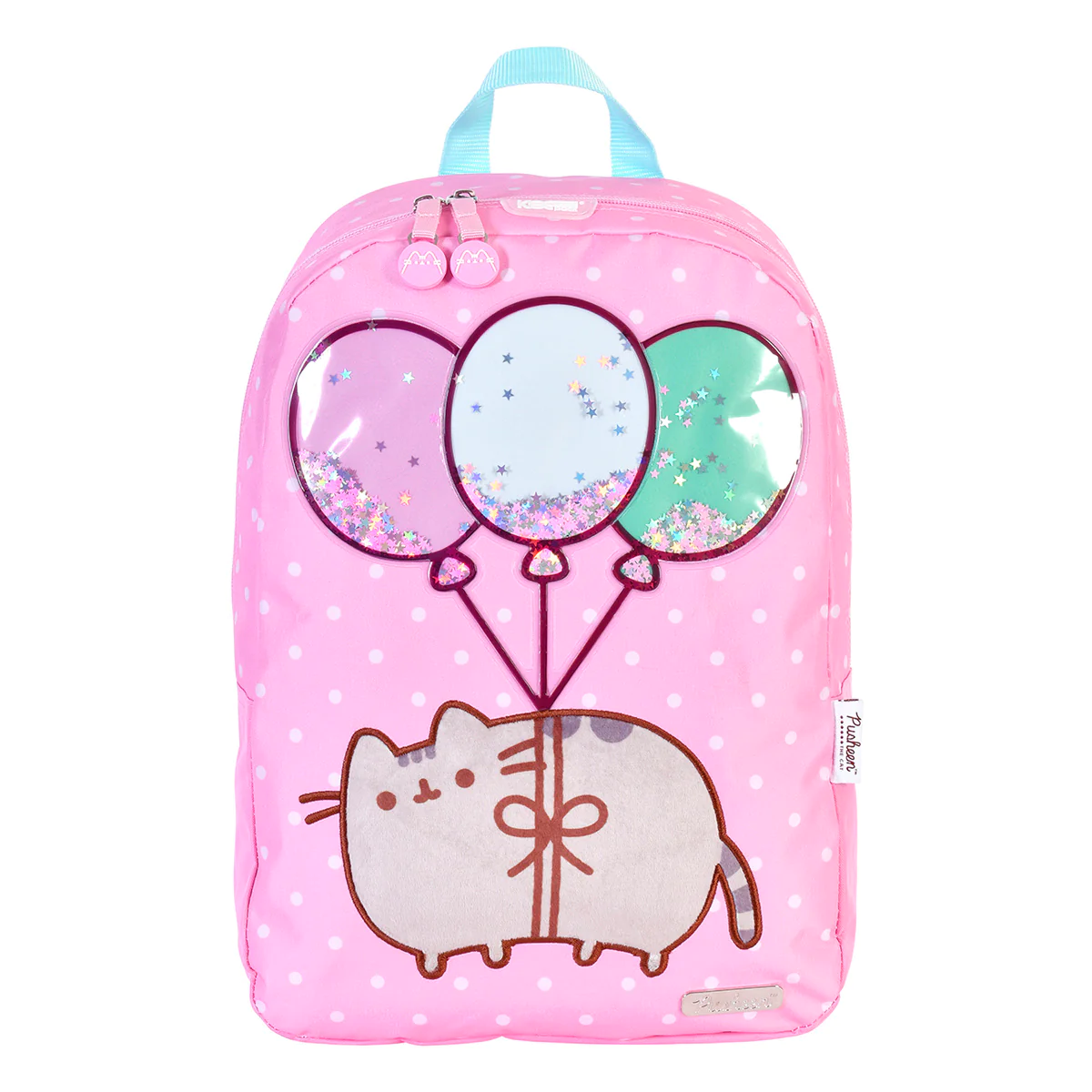 Mochila Gato Pusheen The Cat Gatita En Globos Con Estrellas Rosa - Imagen 2