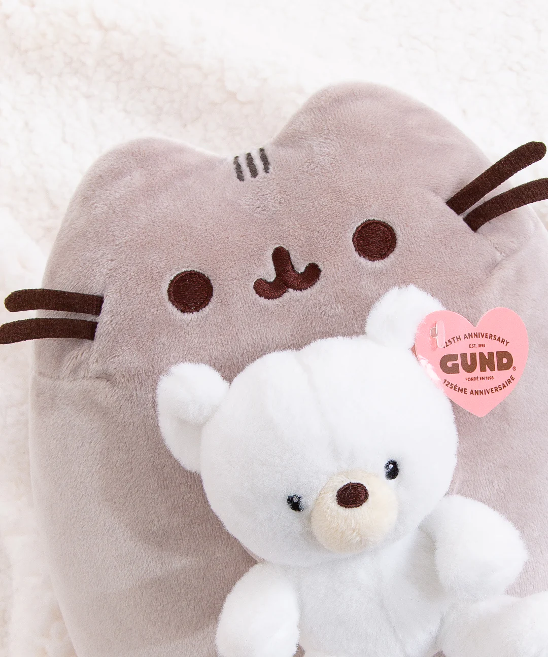 Peluche Gato Pusheen Con Osito Edicion Especial Gund 25 Cm - Imagen 2
