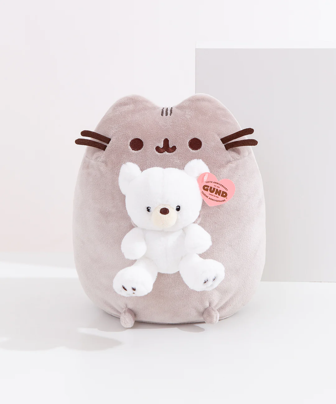 Peluche Gato Pusheen Con Osito Edicion Especial Gund 25 Cm