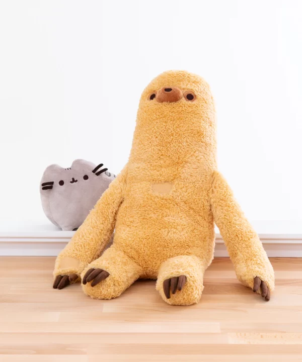 peluche-gato-pusheen-cat-con-perezoso-sloth-plush-33cm-gund-tienda-moukat