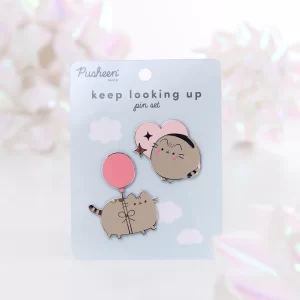 Conjunto De Pines Gato Pusheen The Cat Keep Looking Up Set
