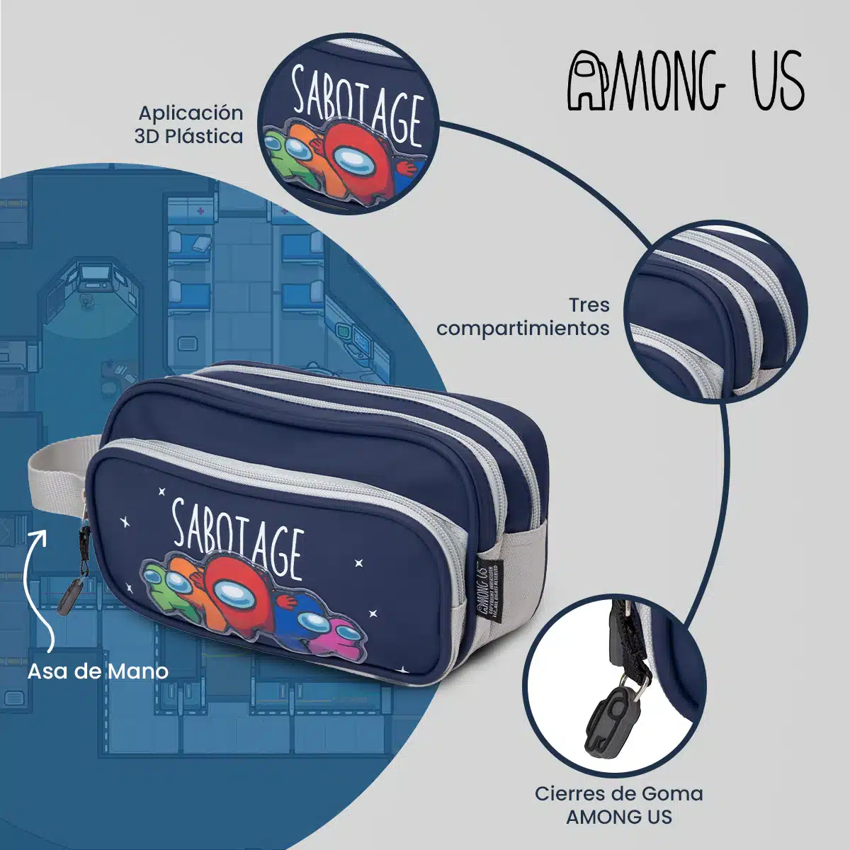 Lapicera Escolar Among Us Sabotage Azul Edicion Especial - Imagen 5
