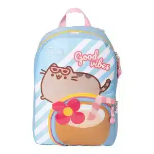 Mochila Gato Pusheen The Cat Coconut Azul Kawaii