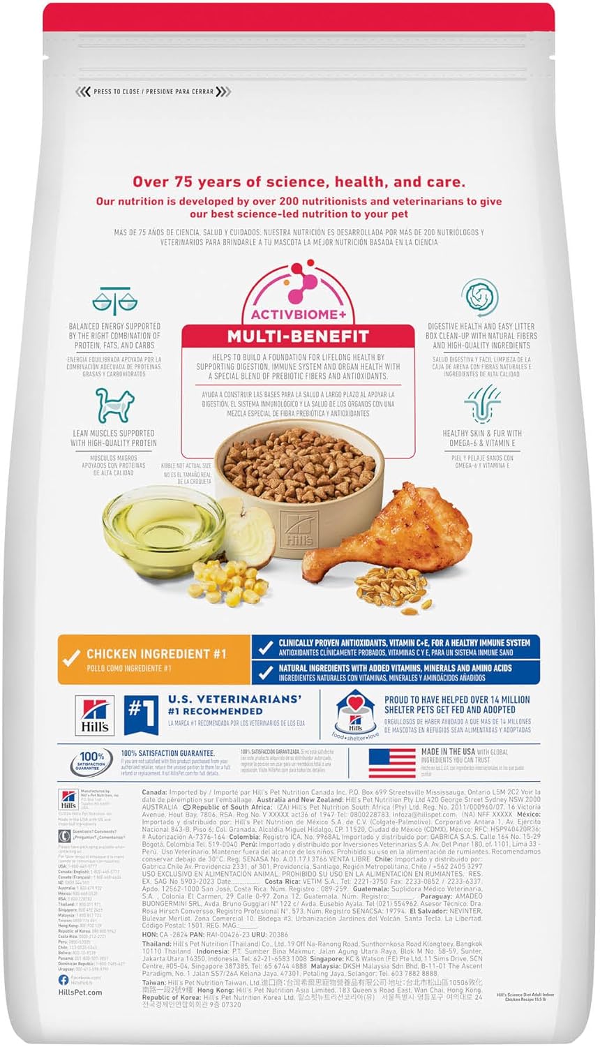 Hill's Science Diet Adult Indoor Alimento Gato Sab Pollo 7kg - Imagen 3